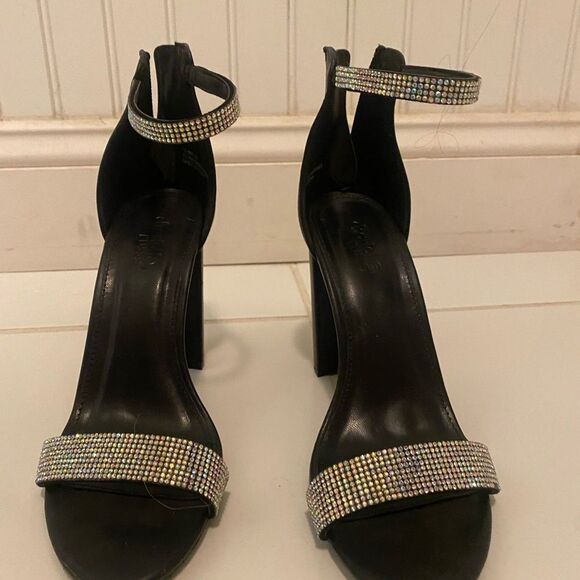Charlotte Russe Rhinestone 4 Inch Heel Sparkly Glam NYE Size 7 - Picture 3 of 8